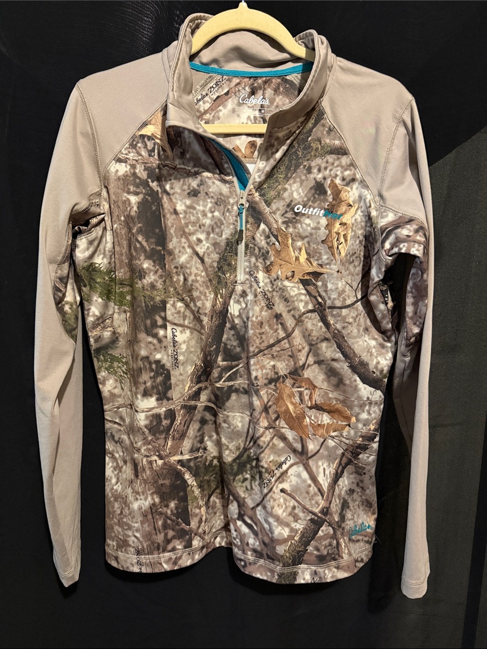 Camo Women’s half zip Cabelas Long Sleeve